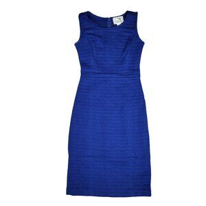 Tabitha saphire royal Blue Textured Sleeveless Sheath Dress Size 2